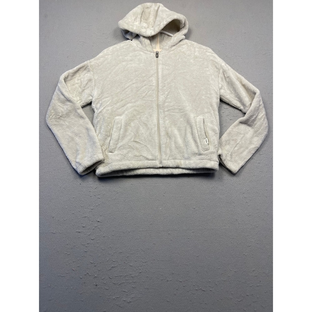 Abercrombie Kids Full Zip Hoodie Fleece Cream Size 13/14 Unisex